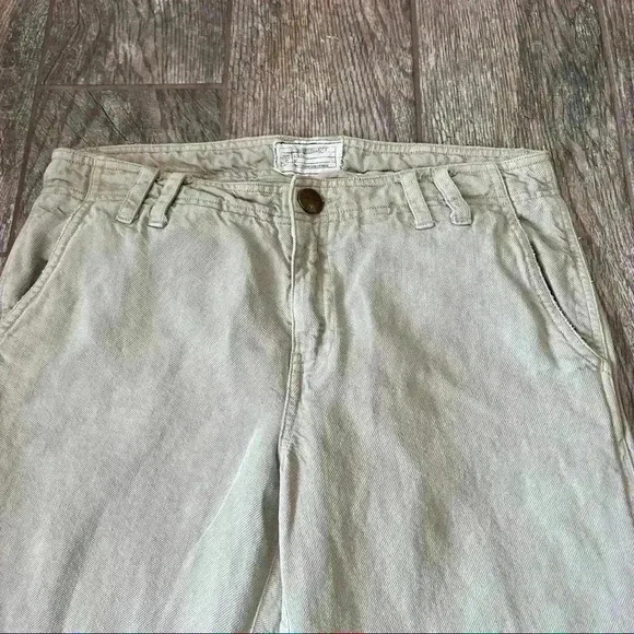 Current Elliott Womens Khaki Raw Hem Straight Leg Pants Size 30 - Picture 4 of 8